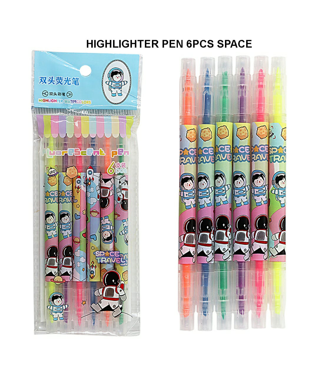 Highlighter Pen 6Pcs Space Qbt2778-1 | INKARTO