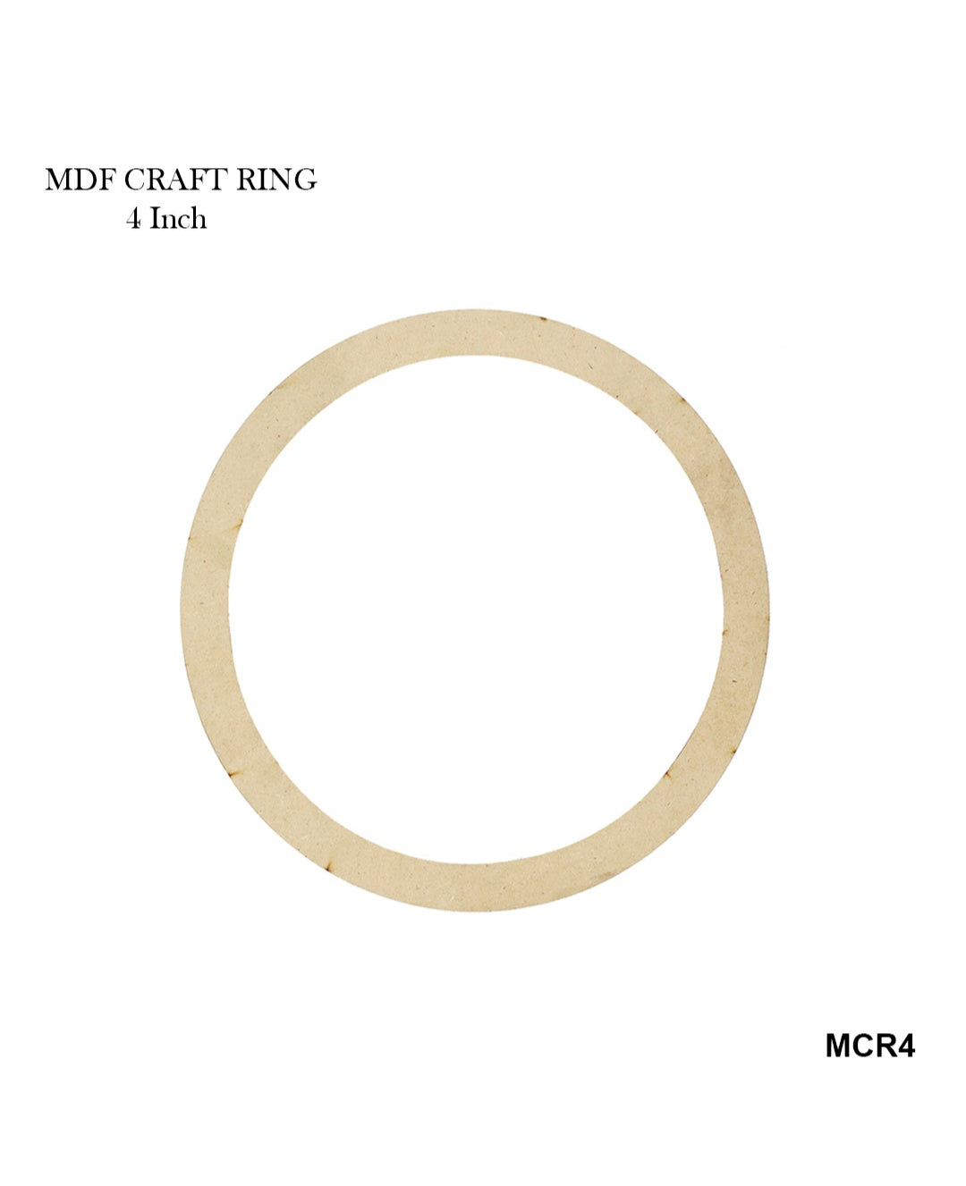 Mdf Craft Ring Round 4Inch X1/2Inch  Mcr4 | INKARTO- pack of 1 piece