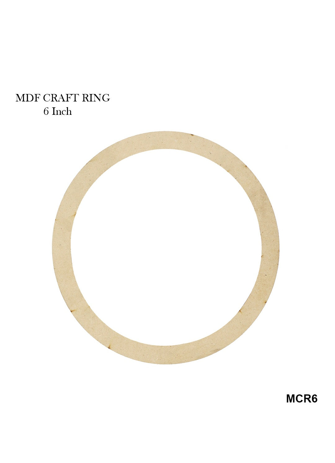 Mdf Craft Ring Round 6Inch X1/2Inch  Mcr6 | INKARTO