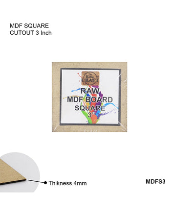 Mdf Cutout Square 3X3Inch Mdfs3X3 | INKARTO