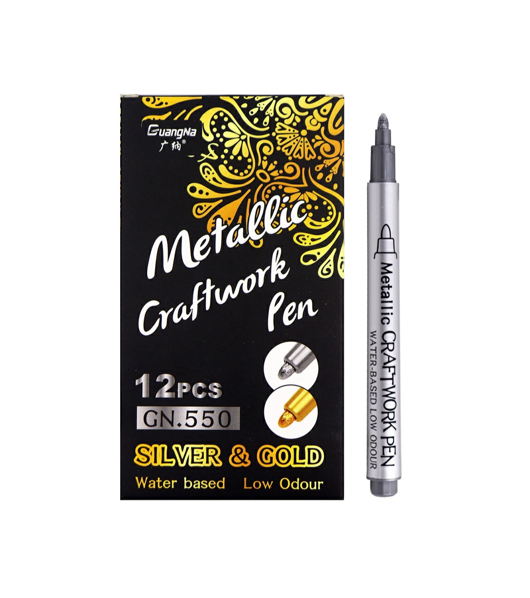 Mettalic Marker Pen Silver Gn-550Sr | INKARTO