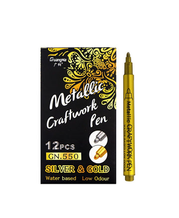 Mettalic Marker Pen Golden Gn-550Gd | INKARTO