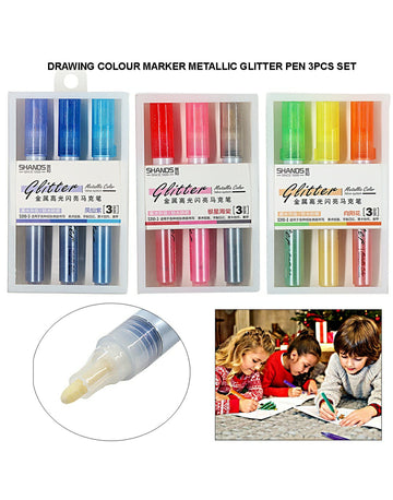 Metallic Glitter Pen 3Pcs Set S310-3 | INKARTO
