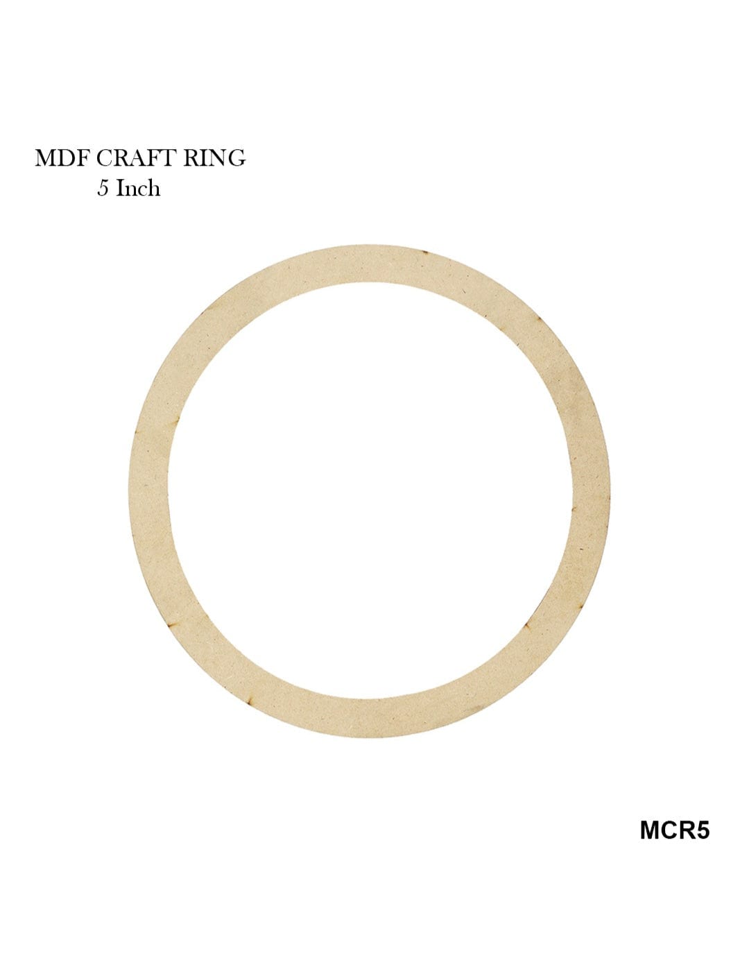 Mdf Craft Ring Round 5Inch X1/2Inch  Mcr5 | INKARTO