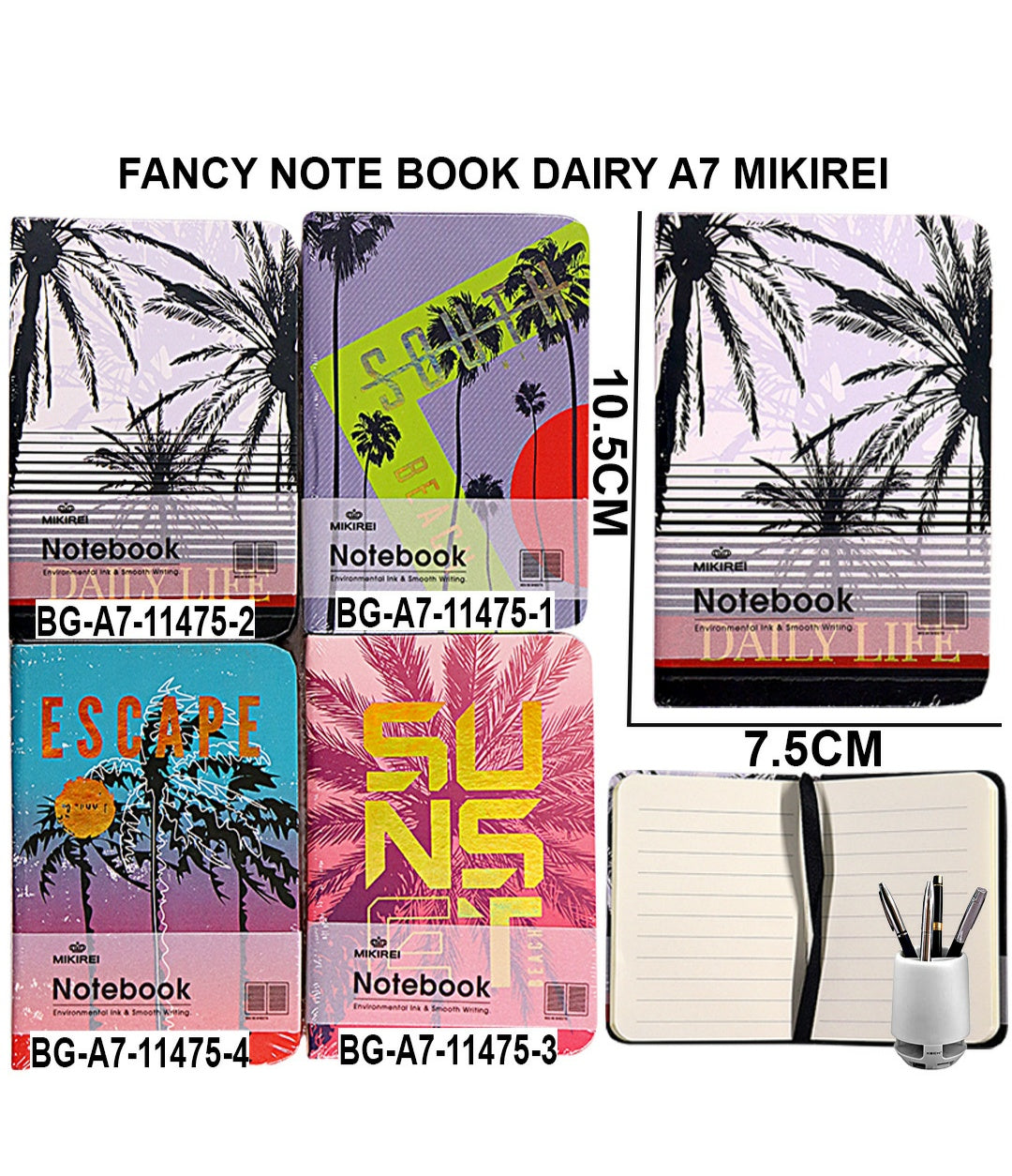 Note Book Dairy A7 Mikirei A7-11475 | INKARTO