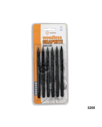 Woodless Graphite Pencils 6Pcs Raw1693 3200 W-Wgp006