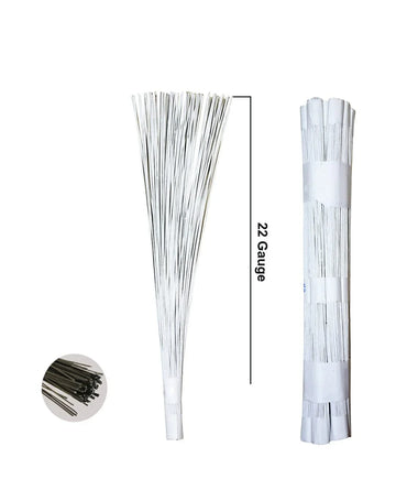 White Wire 12Inch | Used in combination with pipe cleaners| Pack of 1 Contains 100 wires