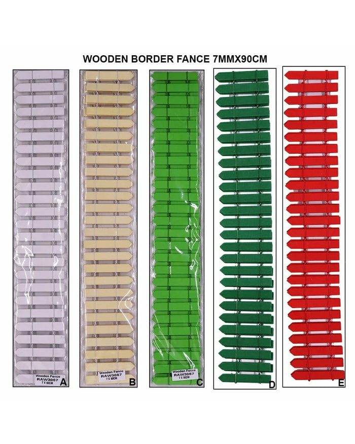 Wooden Border Fance 7Mmx90Cm Raw-3067 | INKARTO