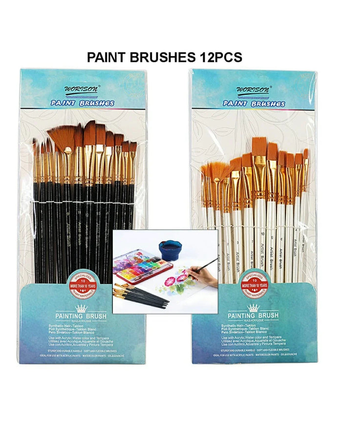 Paint Brushes (12Pcs) Pack of 1