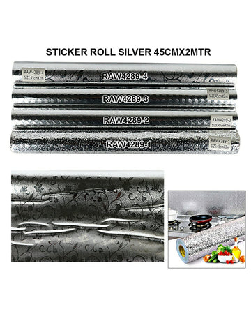 Sticker Roll Silver 45Cm X 2Mtr Raw4289 | INKARTO