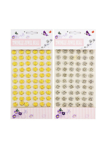 Sticker Rose Flower Silver Golden Raw107 8809