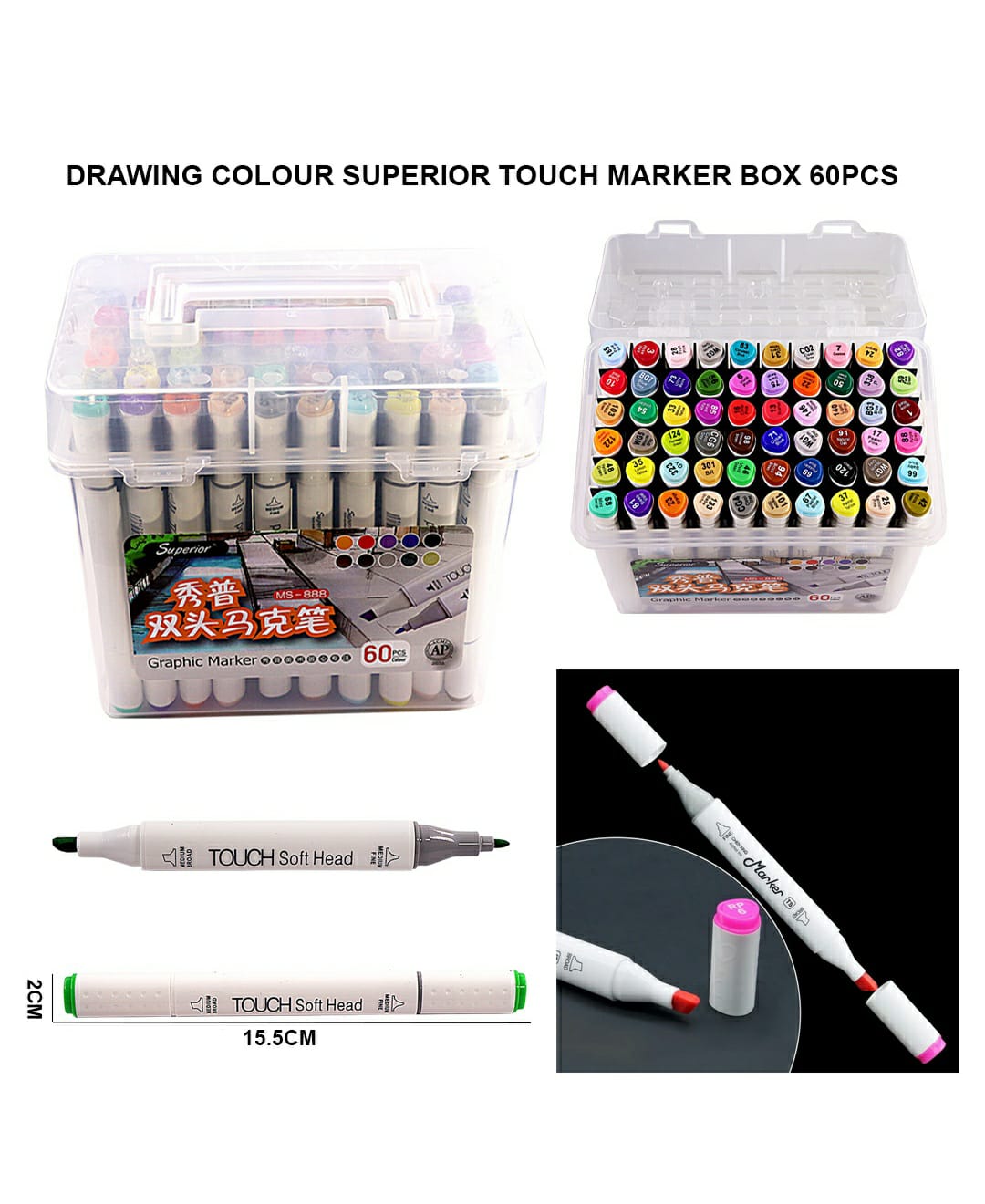 Superior Touch Marker Box 60Pcs Ms888-60 | INKARTO