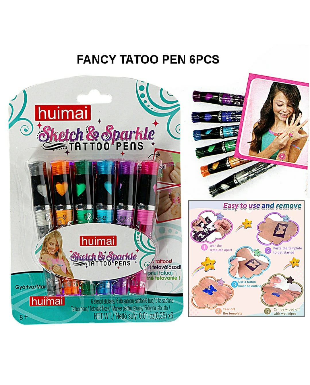 Tatoo Pen 6Pcs 8066