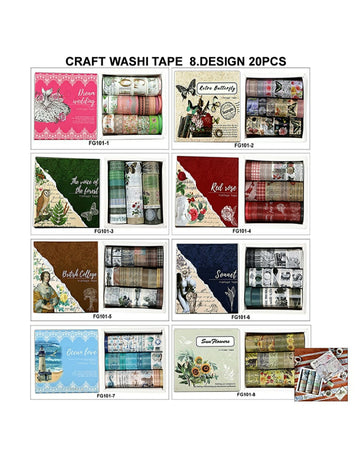 Washi Tape 20Pcs Fg101 | INKARTO