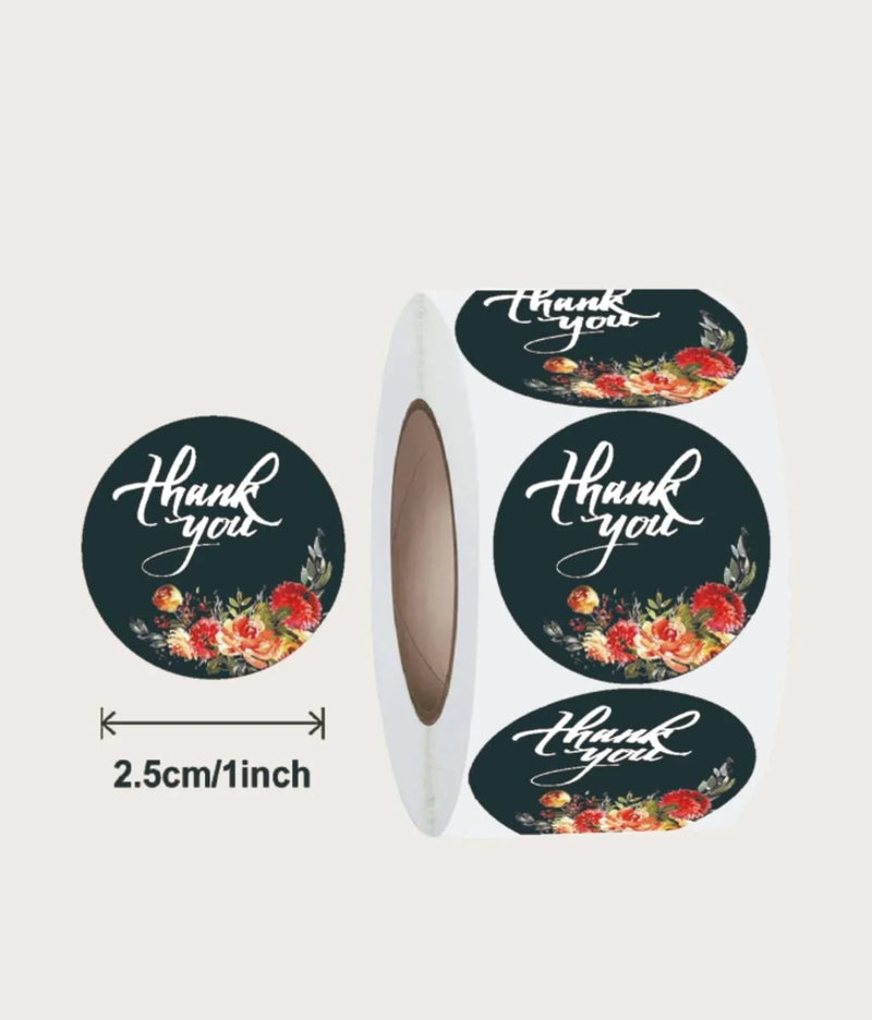 (JUMBO ROLL) Thank you labels for your small business (500 Labels) 1inch