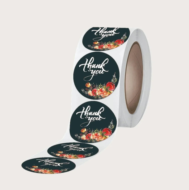 (JUMBO ROLL) Thank you labels for your small business (500 Labels) 1inch