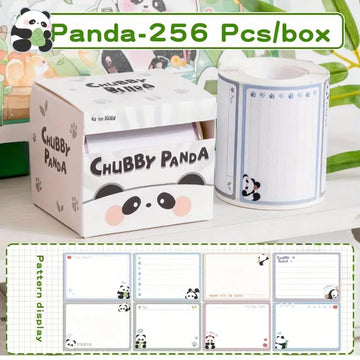 Cute sticky notes of Chubby panda design 256 stickies notes