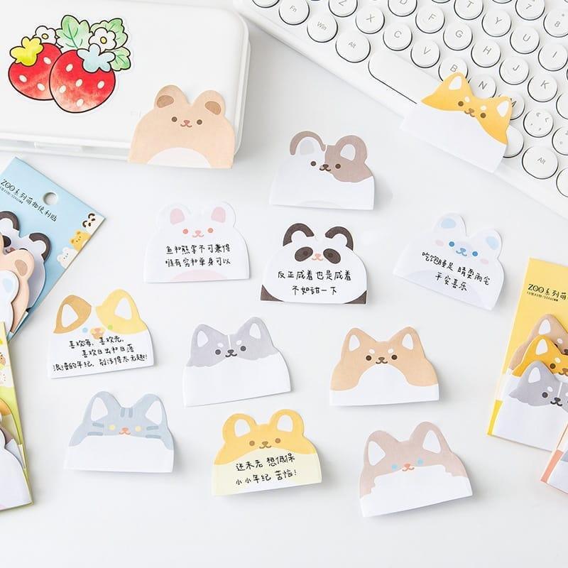 Cute Sticky Notes, Korean Designed Post sticks of pastel colours. (Pack of 2 Sticky Notes)