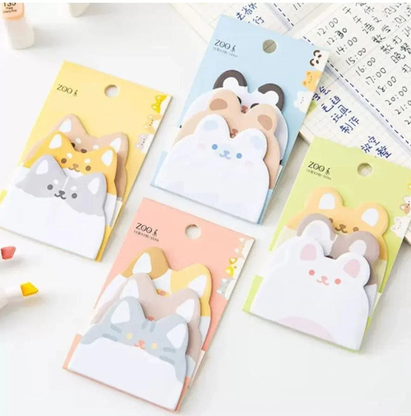 Cute Sticky Notes, Korean Designed Post sticks of pastel colours. (Pack of 2 Sticky Notes)