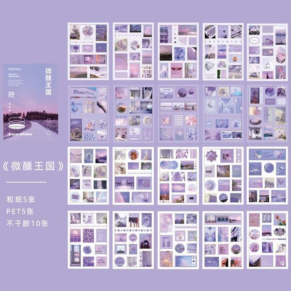 Aesthetic Decoration   sticker book for journaling and scrapbooking - pack of 20 sheets