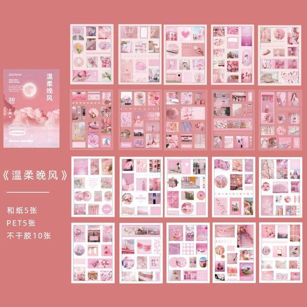 Aesthetic Decoration   sticker book for journaling and scrapbooking - pack of 20 sheets