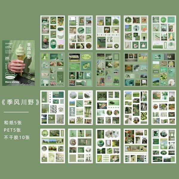 Aesthetic Decoration   sticker book for journaling and scrapbooking - pack of 20 sheets