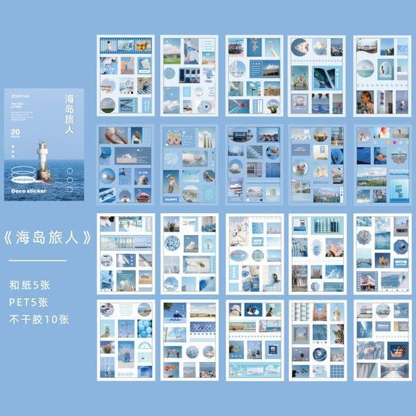Aesthetic Decoration   sticker book for journaling and scrapbooking - pack of 20 sheets