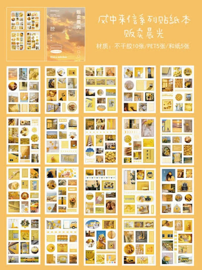 Aesthetic Decoration   sticker book for journaling and scrapbooking - pack of 20 sheets