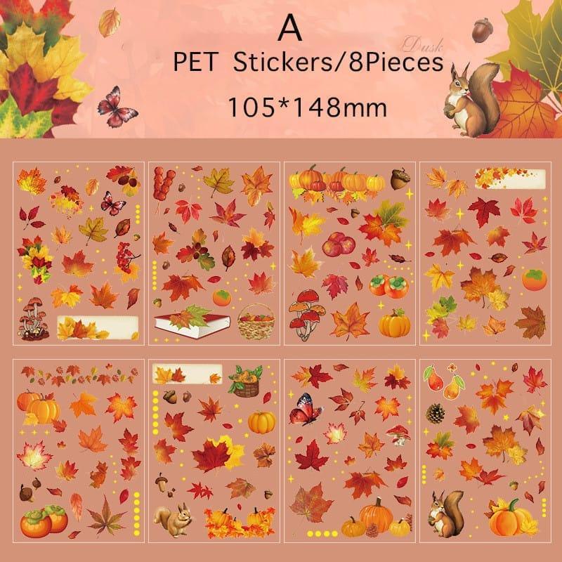Natural dried flower Sheet stickers for Journaling & Resin (Pack of 8 pcs)