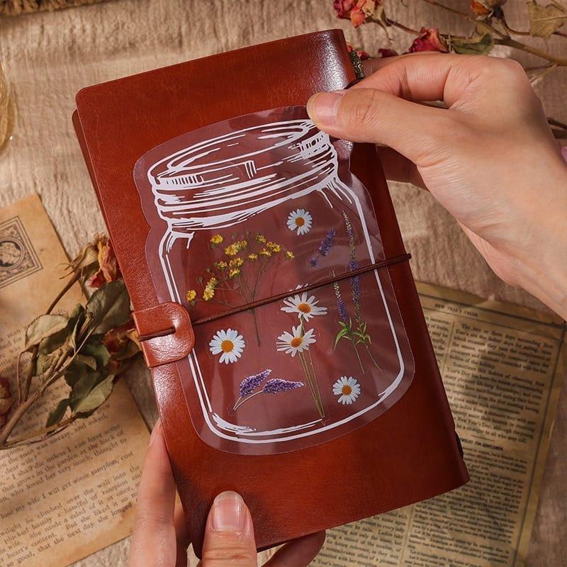 Natural dried flower Sheet stickers for Journaling & Resin (Pack of 6 pcs)