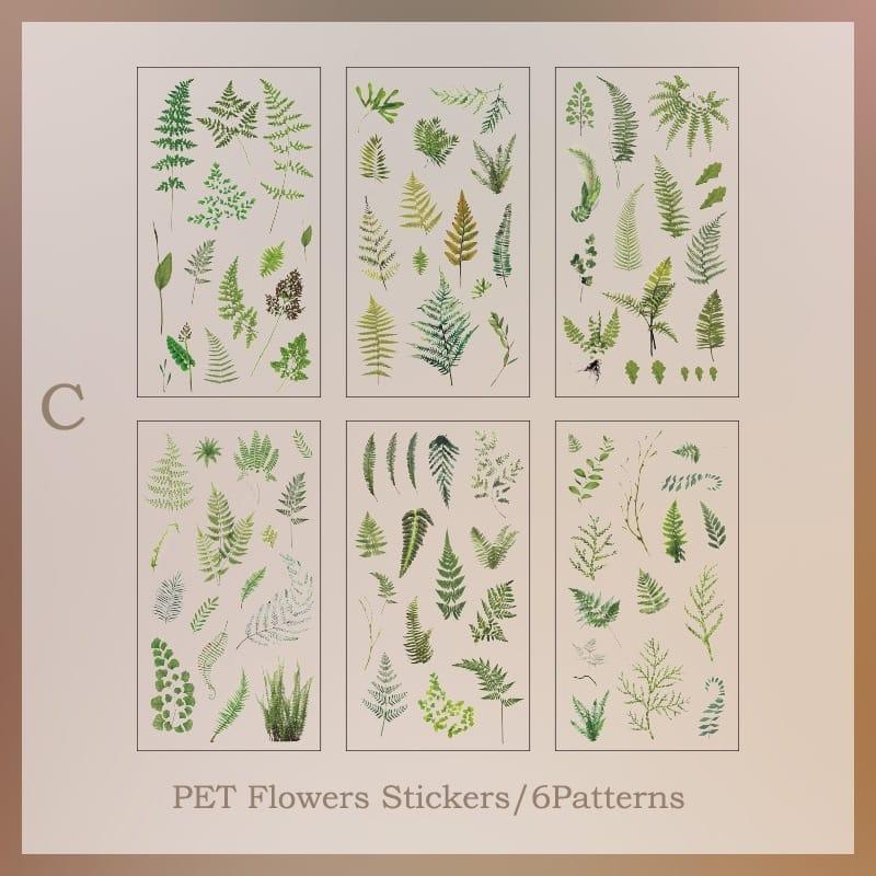 Natural dried flower Sheet stickers for Journaling & Resin (Pack of 6 pcs)