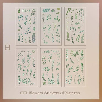 (Buy 1 Get 1 Free) Natural dried flower Sheet stickers for Journaling & Resin (Pack of 6 pcs)