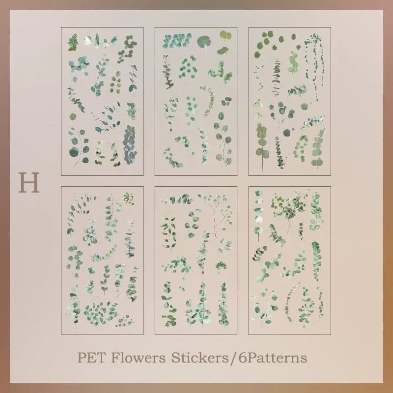 Natural dried flower Sheet stickers for Journaling & Resin (Pack of 6 pcs)