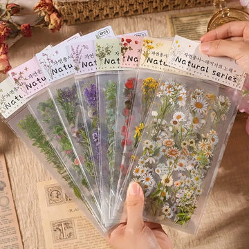 Natural dried flower Sheet stickers for Journaling & Resin (Pack of 6 pcs)