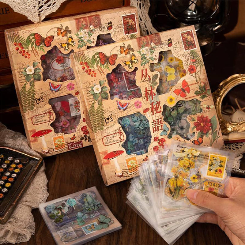 (700 PCS) Unique Forestry  Journal Aesthetic Stickers |Box Of 100 Sticker - works on resin too