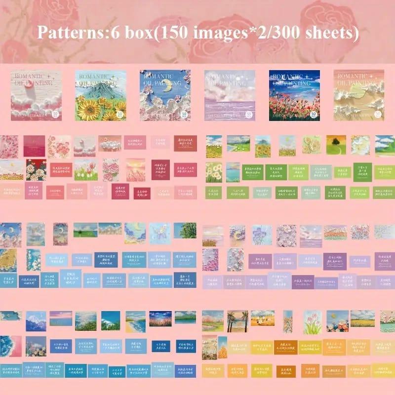 (300 pcs) Premium washi collage stickers for Journals| Journaling and scrapbooking sticker