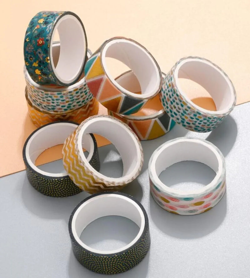 (Pack of 2) washi tapes I Masking tape I Journaling tapes I Scrapbook tapes | Contains 2 tapes