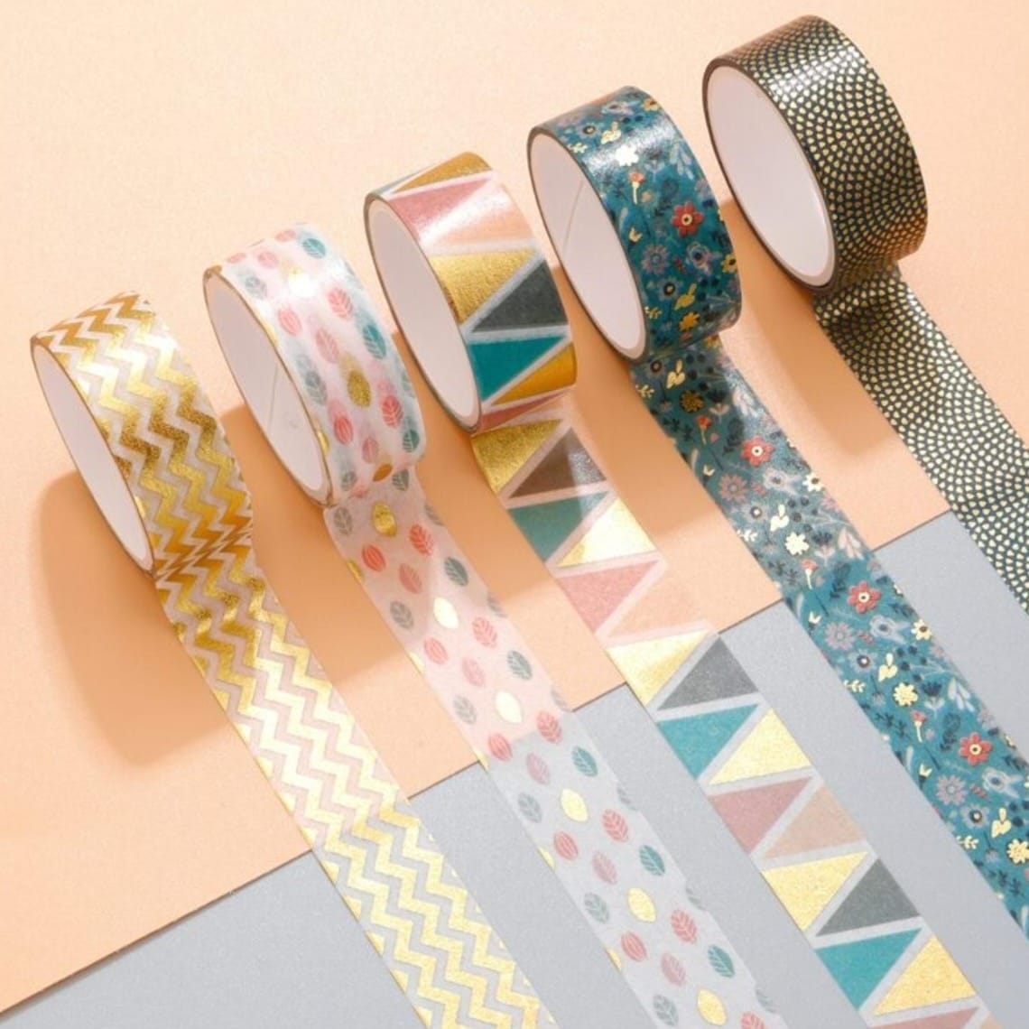 (Pack of 2) washi tapes I Masking tape I Journaling tapes I Scrapbook tapes | Contains 2 tapes