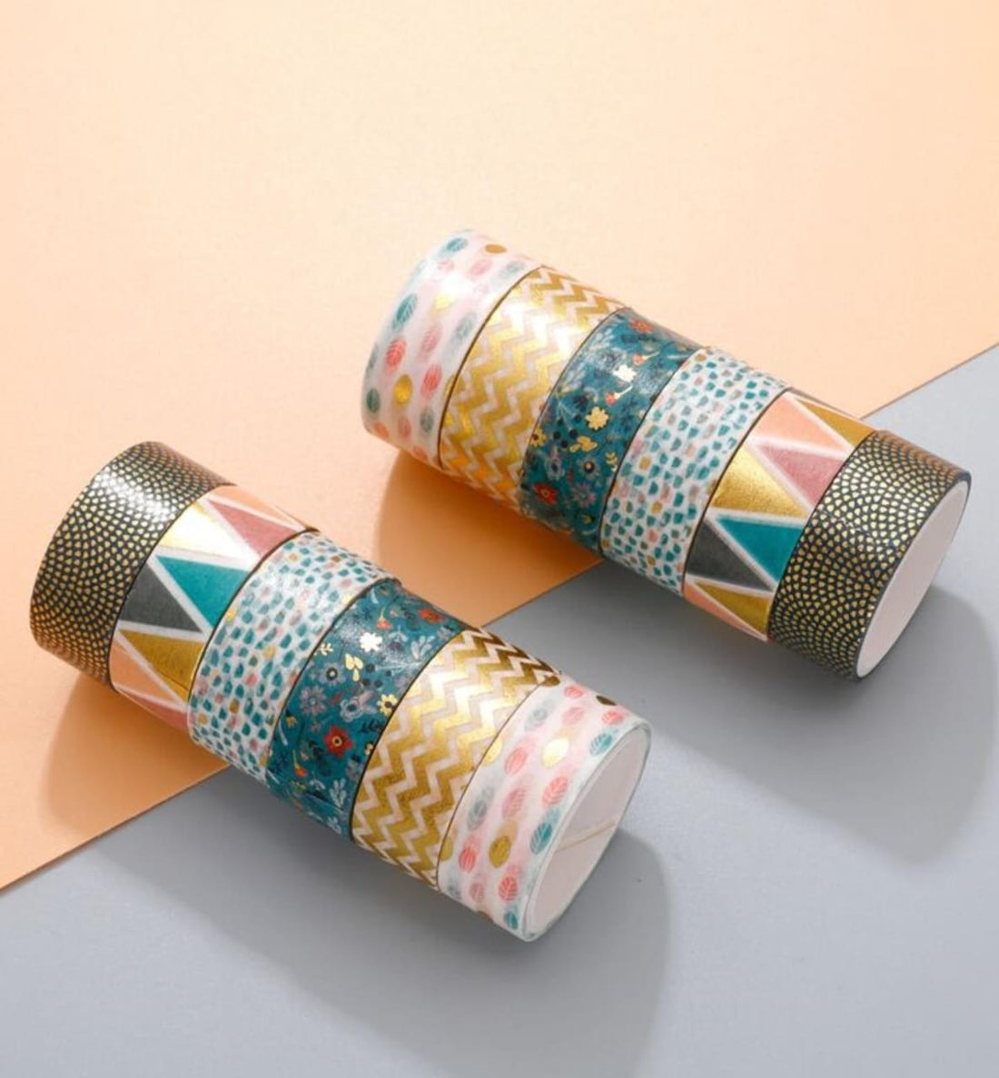 (Pack of 2) washi tapes I Masking tape I Journaling tapes I Scrapbook tapes | Contains 2 tapes