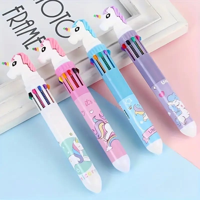 Kawaii Unicorn 10-in-1 Pen: Explore Our Versatile and Fun space-Themed Writing Tool- pack of 1