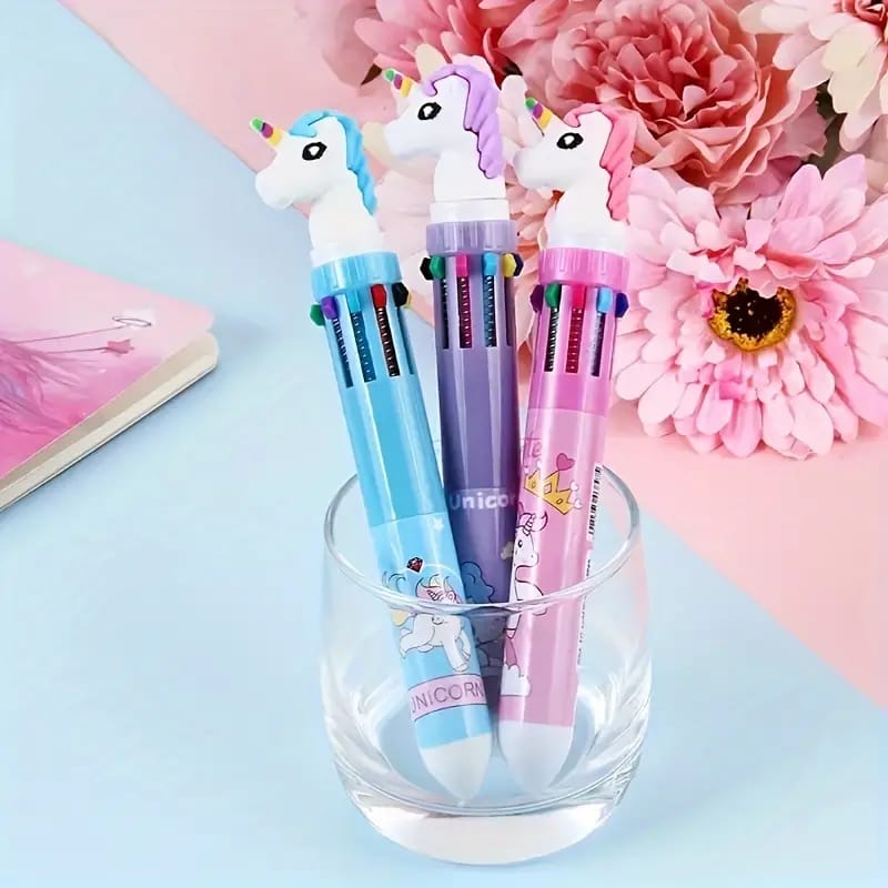 Kawaii Unicorn 10-in-1 Pen: Explore Our Versatile and Fun space-Themed Writing Tool- pack of 1