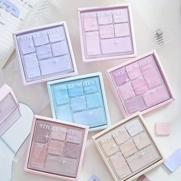 Pastel dreamy sticky notes box  I To do list planner notes I 210 Sticky Notes Sheets