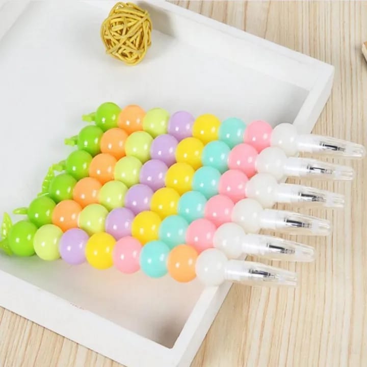 Pastel multicolor pearls gel pen- Pack of 1 Pen