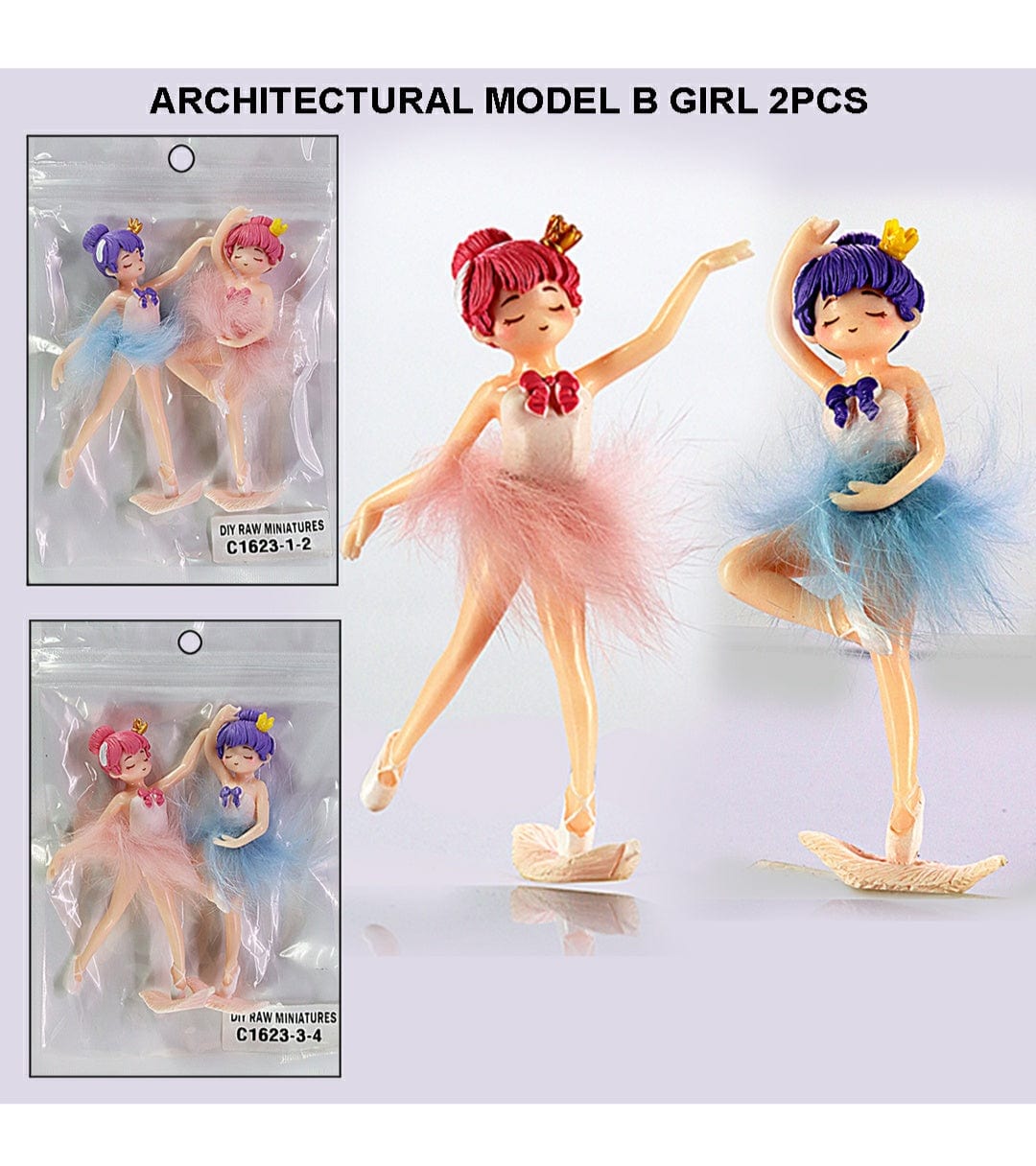 Architectural Model B Girl 4Pcs C1623-1234