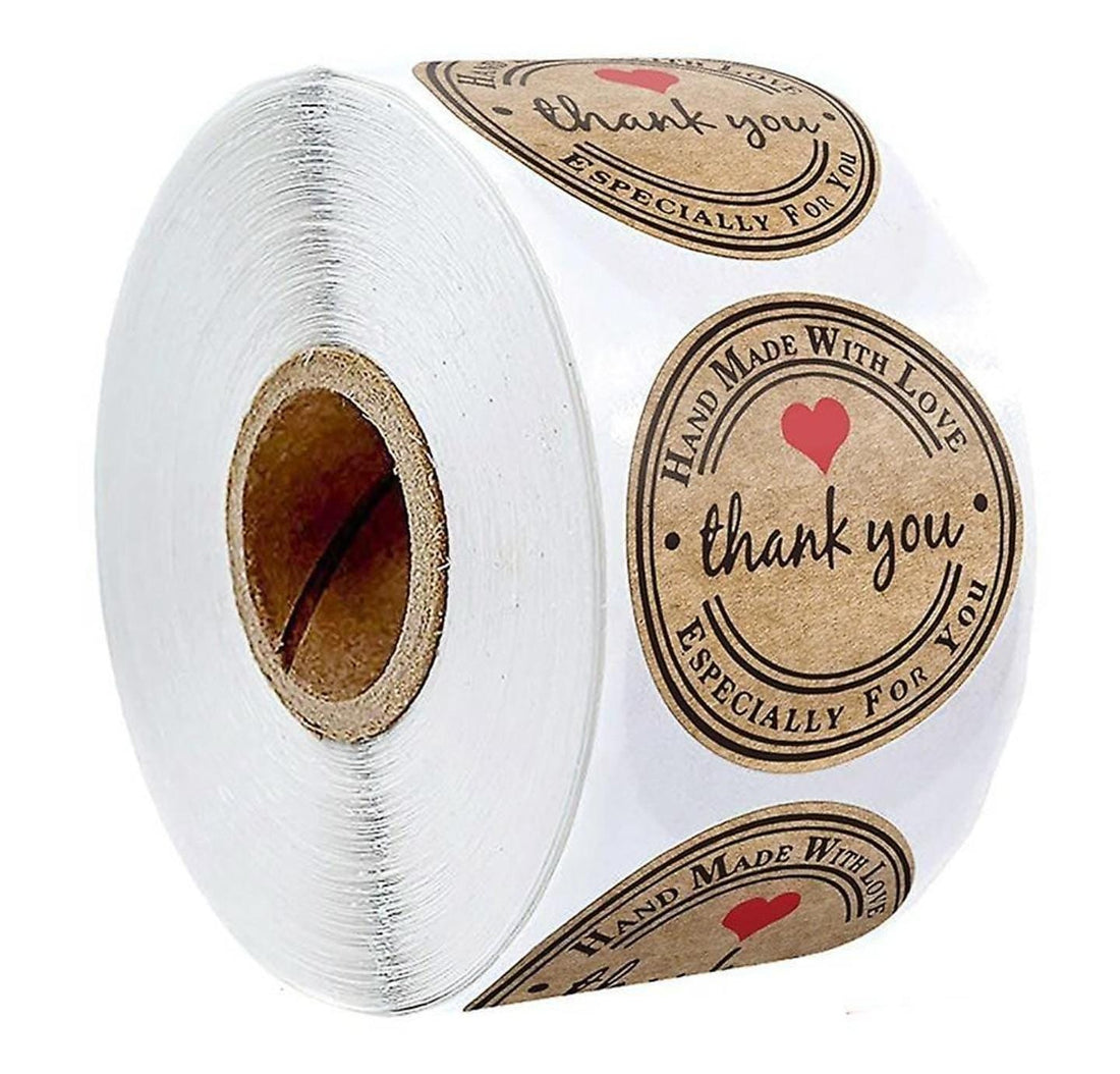 (JUMBO ROLL) Thank you labels for your small business (500 Labels) 1inch