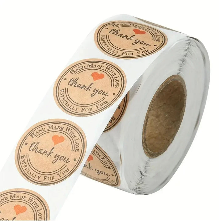 (JUMBO ROLL) Thank you labels for your small business (500 Labels) 1inch
