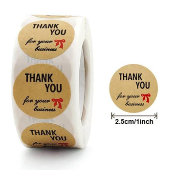 (JUMBO ROLL) Thank you labels for your small business (500 Labels) 1inch