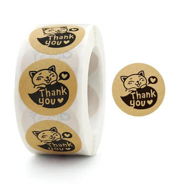 (JUMBO ROLL) Thank you labels for your small business (500 Labels) 1inch