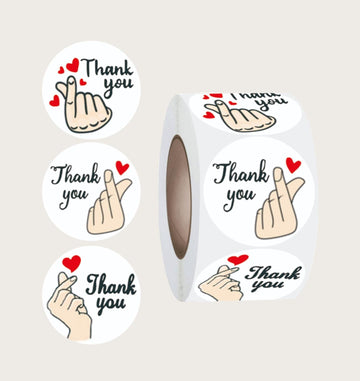 (JUMBO ROLL) Thank you labels for your small business (500 Labels) 1inch