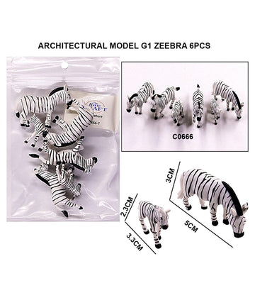 Architectural Model G1 Zeebra 6Pcs C0666